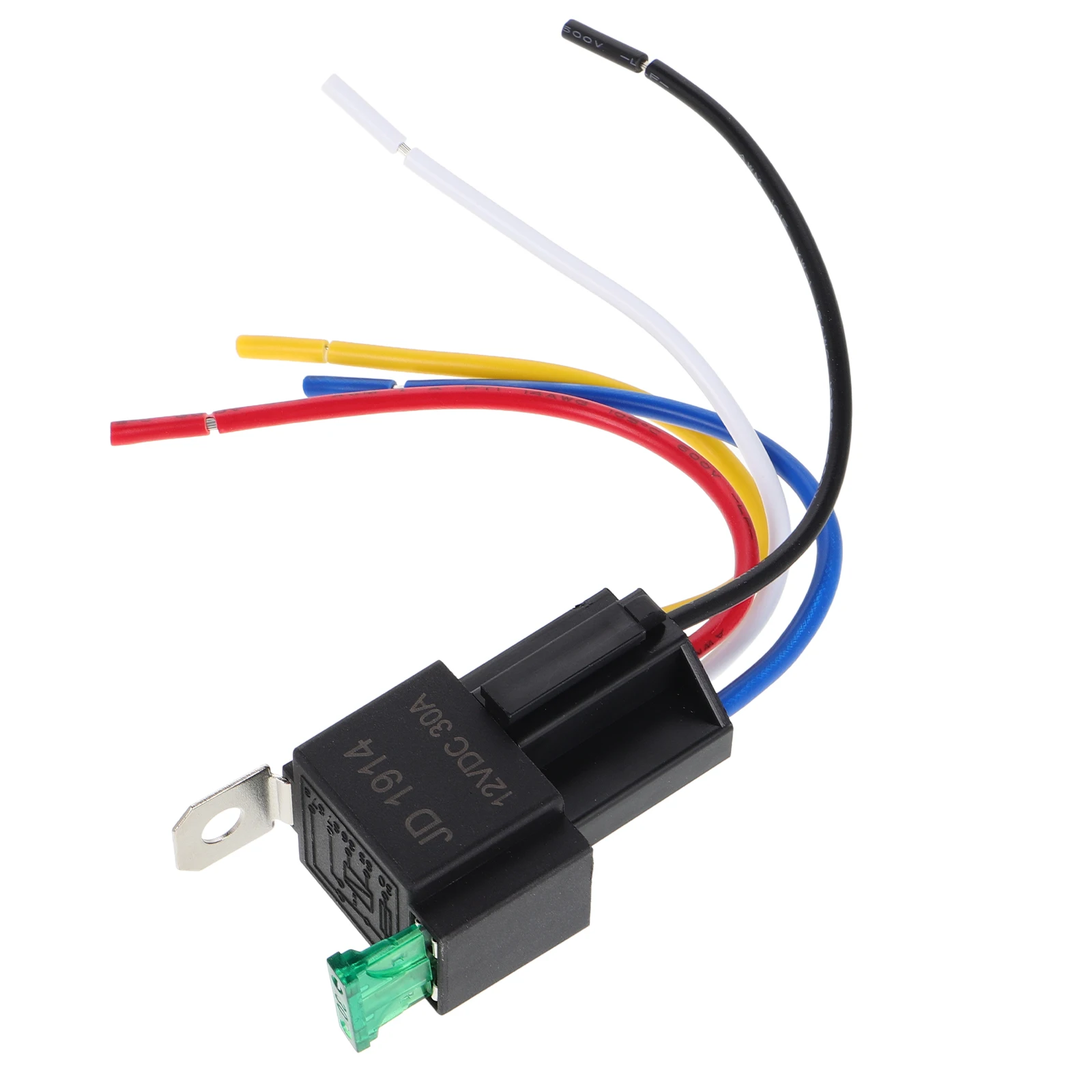 

Automotive Relay 30A Fuse Base Normally Open for Car Lights Audio Systems Plastic Metal Safe Reliable Easy Installation