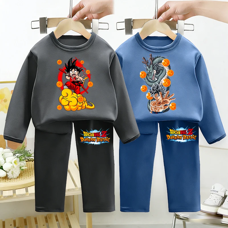 

Dragon Ball Boy Sleepwear Children Pyjamas Baby Shirt Tops Home Wear Kids Long Sleeved and Long Pants Set Clothes Homewear Gift