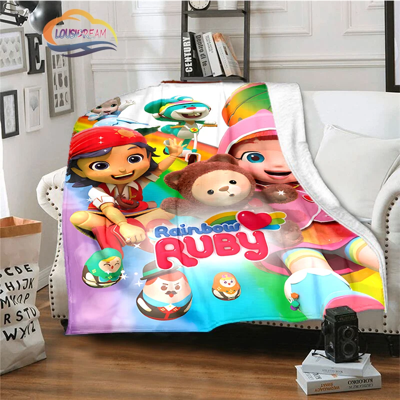 3Dcartoon series Rainbow Ruby Children's blanket Lulu and bear cute  Intelligence  adventure  Animation 