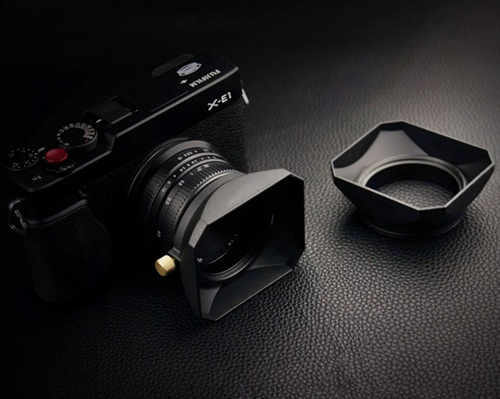 Camera Vintage Style Square Lens Hood Retro Black Light Shield Cover 37mm 39mm 40.5mm 43mm 46mm 49mm 52mm 55mm 58mm