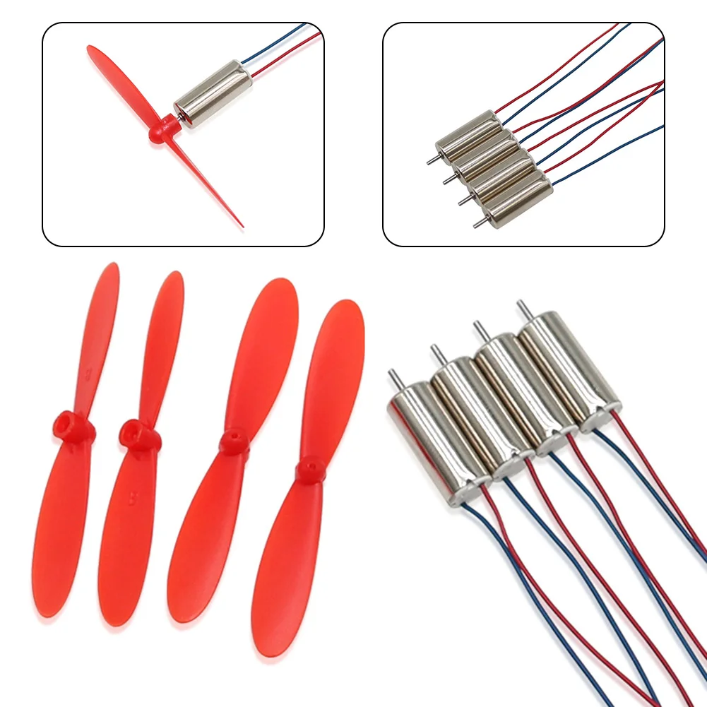 7x16mm Hollow Cup DC Motor Set 4PCS 3.7V 45000RPM for Helicopter Build RC Engineering and Hobbyist Flying Model Kits