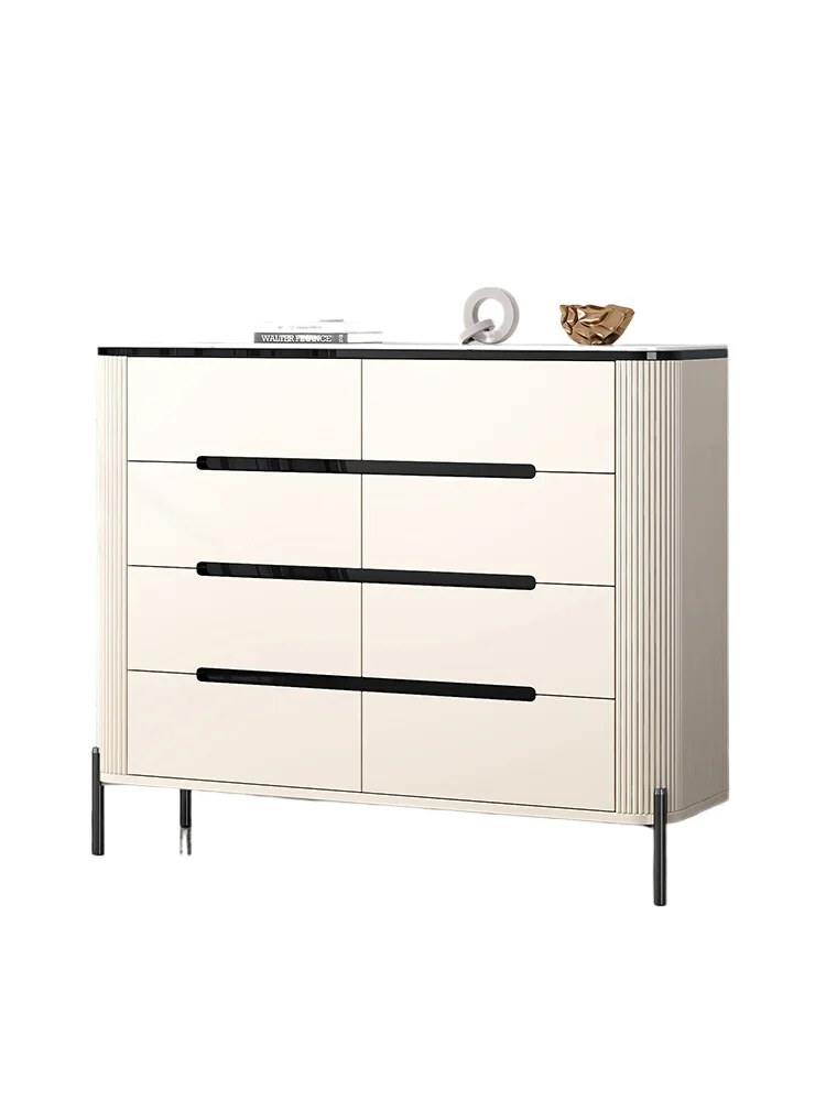 

Cream wind chest of drawers Simple modern bedroom living room high-end lockers drawer storage cabinets chest of drawers