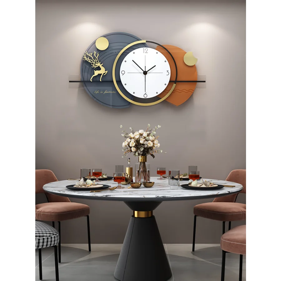 Unique art deco wall clock living room nordic glowing Creative Decorative wall clock modern design horloge wall decorations