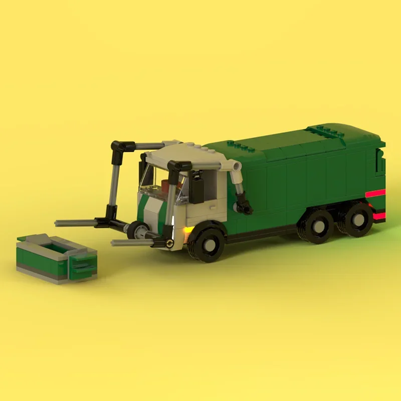 City Cars Model Moc Building Blocks Garbage Truck Model Technology Brick DIY Assembly Construction Toy Holiday Birthday Gifts