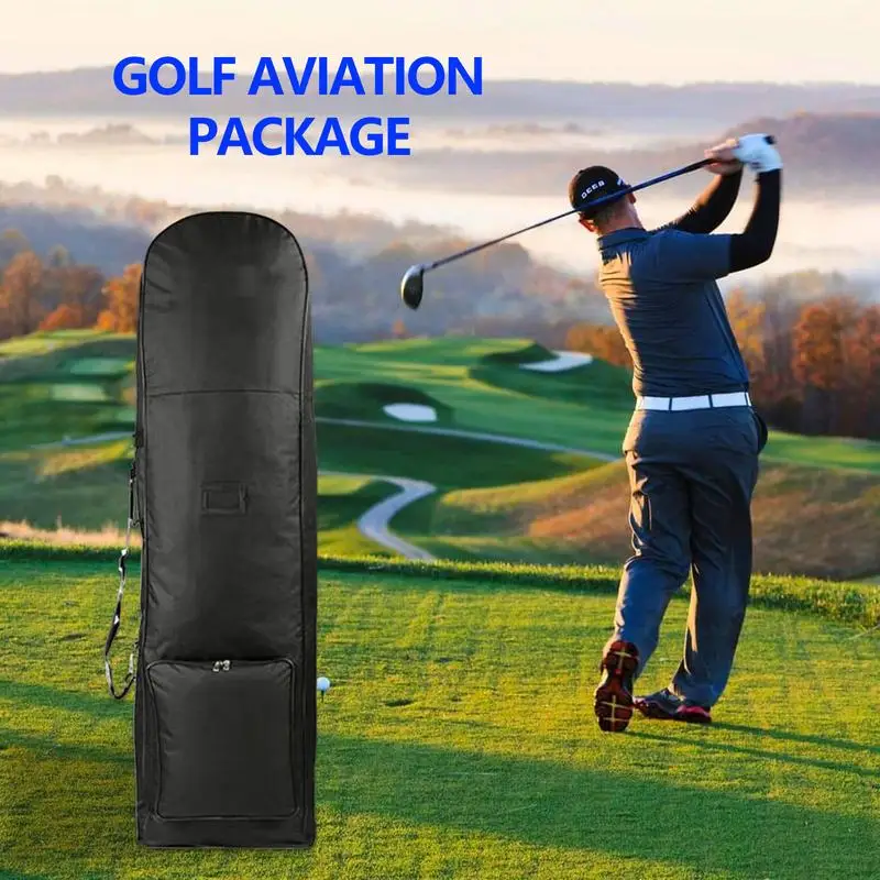 กระเป๋าเดินทางกอล์ฟมีล้อ Travel Golf Club Case มีล้อซิปเรียบอุปกรณ์กอล์ฟสําหรับผู้ที่ชื่นชอบอาชีพกอล์ฟและ