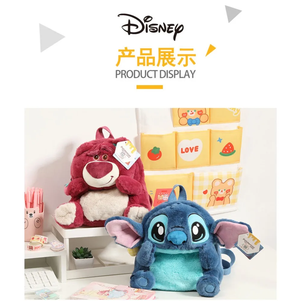 Disney Genuine Plush Backpacks Comfortable Lightweight and Large Capacity Shoulders Bag Portable Travel Schoolbag Holiday Gifts