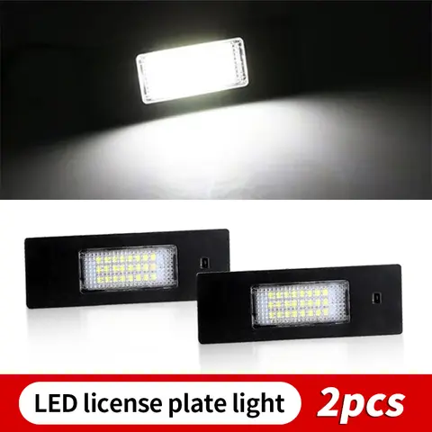 2PCS Canbus BMW 1 시리즈 E81 E87 E63 E64 M6 E85 E86 Z4 F12 F13 F20 K48 LED 라이센스 번호 플레이트 램프 흰색 자동차 라이트 오류 없음