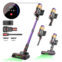 Cordless Handheld Vacuum Cleaner V18 Purple,45KPA,Touch Screen,Smart Dust Sensor, for Home Bed Carpet Clean 1.2L