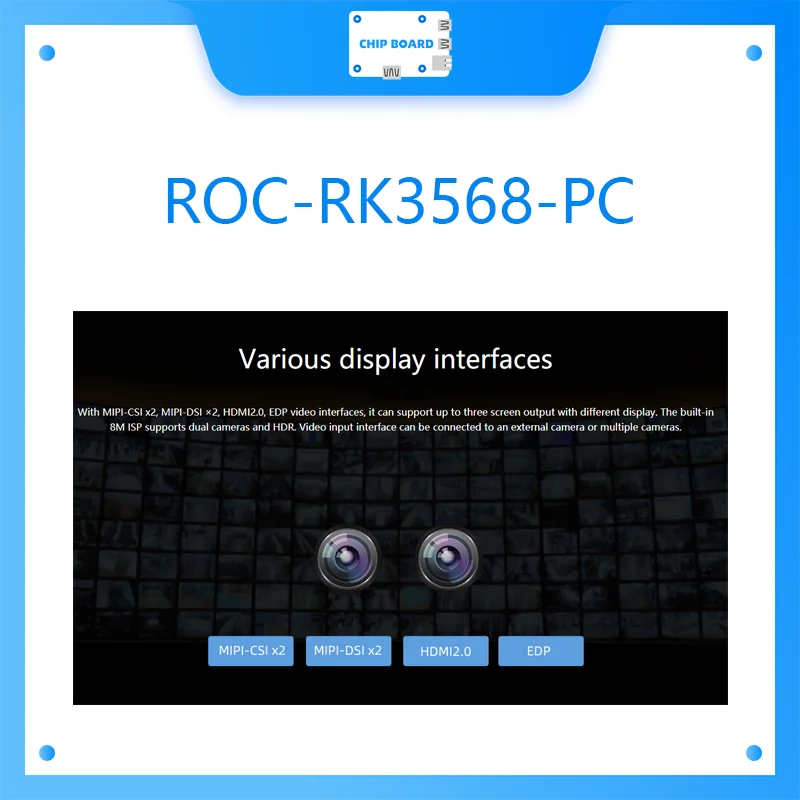 Komputer Mini 64-Bit Quad-Core ROC-RK3568-PC