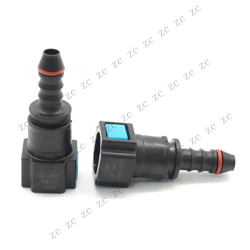 S+ 2PCS for 7.89mm ID6 8x6 180° Car Fuel Line Hose Pipe Quick Release Female Connector
