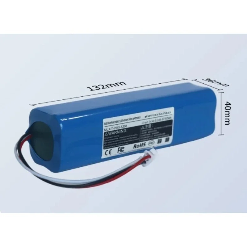 [NEW]  For VIOMI 1A 1C 2Pro 2Plus S9 MJSTX1 VXVC08‑23JG 14.4V 5200mAh 5600mAh 6800mAh Vacuum Cleaner Battery