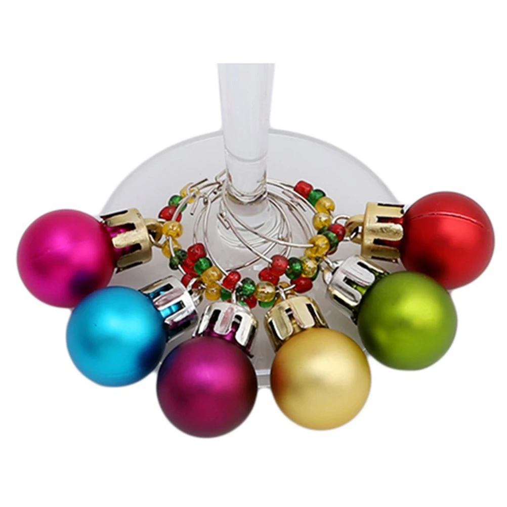 

12 Pcs Attractive Drinkware Additions Glass Identification Marker Identifier Spherical Cup Sign Charms Markers Colorful Wine