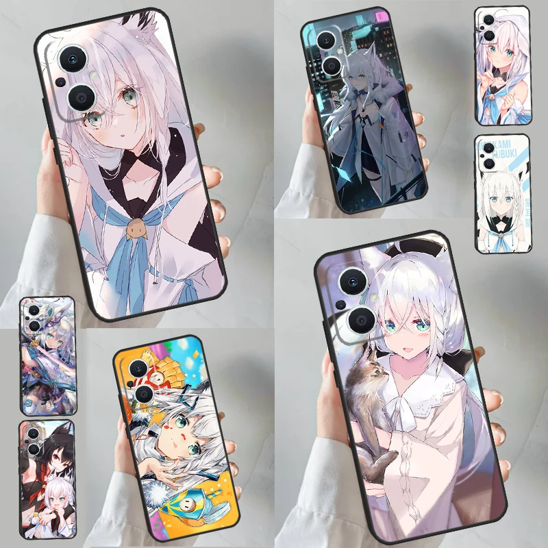 Shirakami Fubuki Hololive Case For OPPO Reno 11 10 Pro 8 7 6 5 4 Lite 8T 5Z 4Z 11F OPPO Find X5 X6 Pro X2 Neo X3 Lite