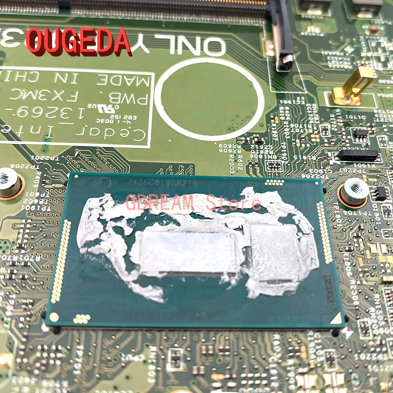 Imagem -04 - Ougeda-motherboard Laptop para Dell Intel com Sr215 3205u Ddr3l Pwb Fx3mc Rev:a00 08311v 3442 3443 Cn08311v