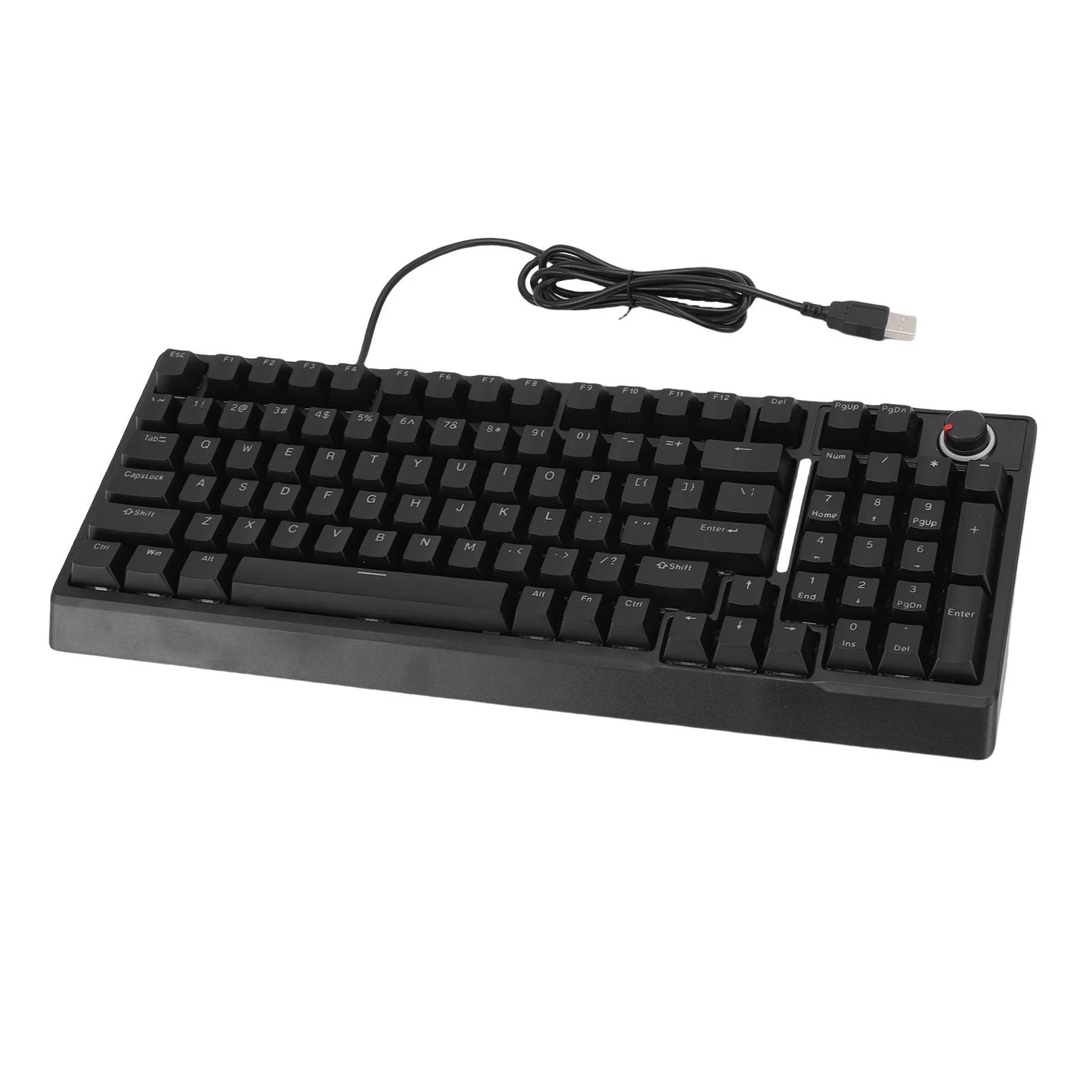 Clavier de jeu portable RVB, petit clavier filaire, 98 touches, sensation mécanique RVB, Portable avec bouton pour jeu, travail d'affaires, PC