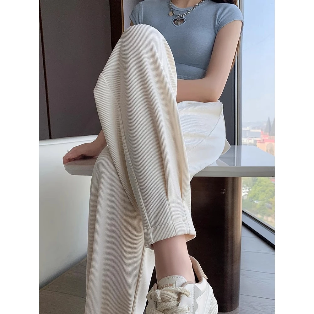 pantalon-de-sport-en-soie-glacee-pour-femmes-fin-petite-taille-haut-de-gamme-drape-decontracte-coupe-ample-long-confortable-pour-les-deplacements-ete