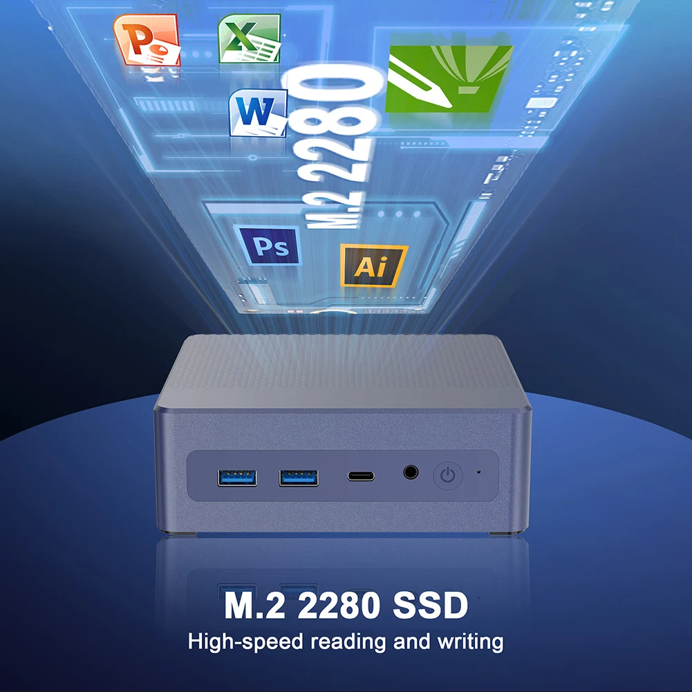 N95 Mini PC 1 X DDR4 8GB RAM 256GB/512GB M.2 SSD Gamer Desktop Gaming Computer 2.4G+5.8G WIFI +BT Mini Computer Desktop PC