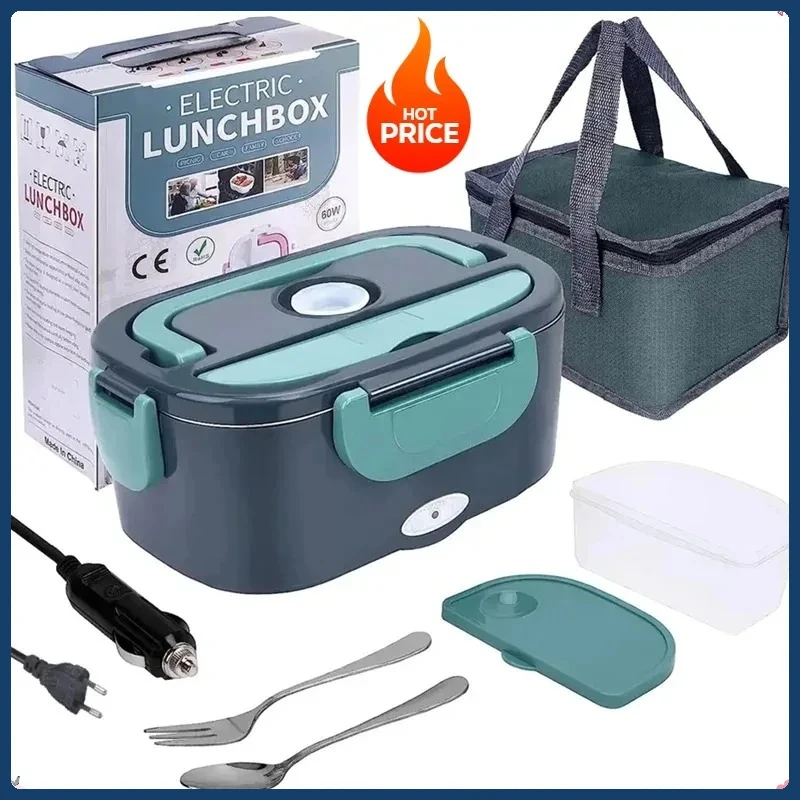 Suitable for home use, leak-proof lunch heating, 1.5L 60W electric lunch box for truck drivers, portable food warmer