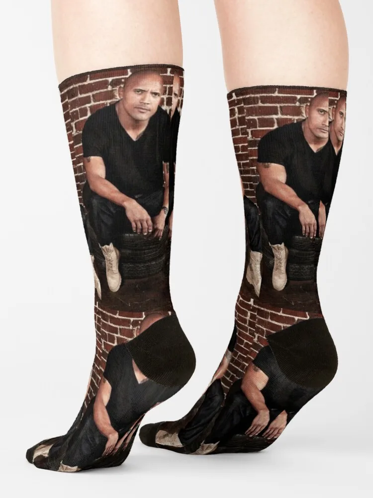 Dwayne johnson calcetines negros