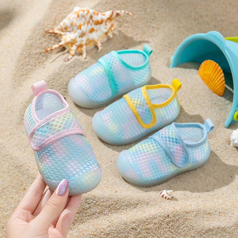 New Spring Summer Baby Shoes Mesh Breathable Sandals 0-3T Baby Boys Girls Slip-On Casual Sneakers Non-Skid Lightweigt Prewalkers