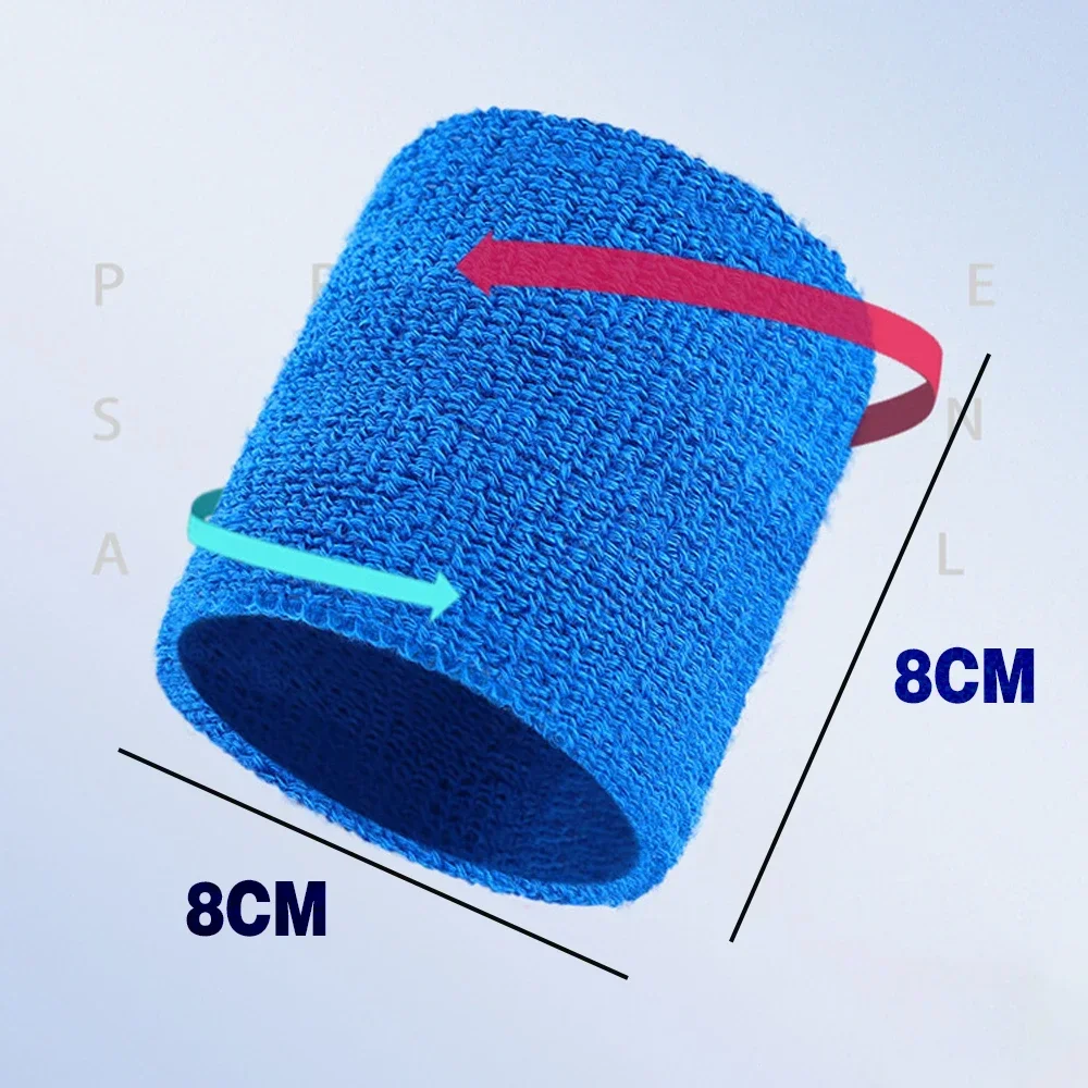 1Pair Sweat Towel Cuff Wristband Sport Bracers Wrist Support Band Tennis Wrist Guard Protector Strap Gym Fitness Run Sweatband