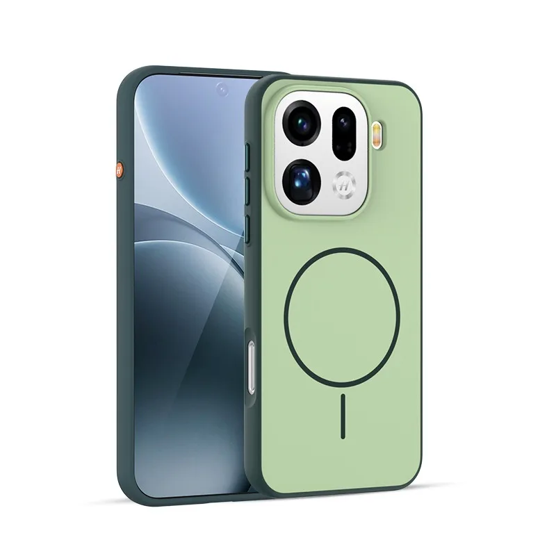 Etui do OPPO Find X9 Pro, X10 Pro Max, X9s – magnetyczne, dwukolorowe, matowe, wykonane z PC i TPU, zapewniające przyjemne w dotyku wykończenie, z metalowymi przyciskami. — zdjęcie produktu 7