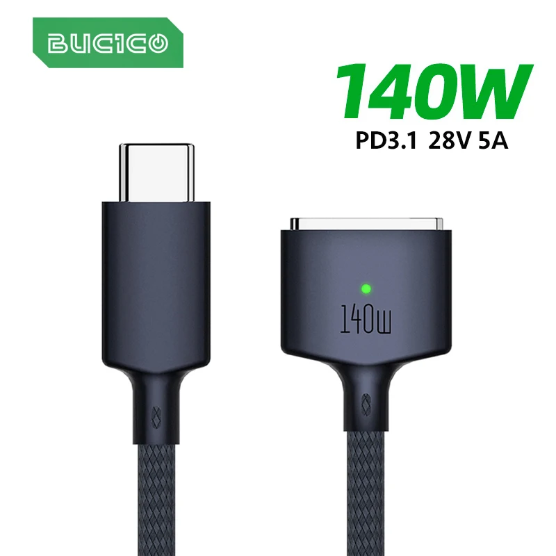 140W USB C-마그네틱 Mag 3 케이블 (2m) 어댑터, MacBook Pro Air M1 Pro M2 A2442 A2485 A2681 충전 67W 30W 충전 케이블