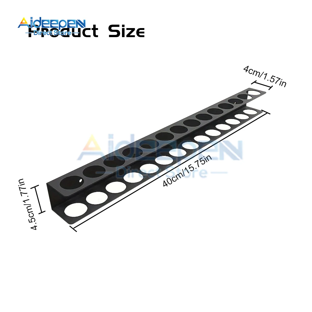 Wall-mounted 14-hole Hardware Tool Storage Rack Hammer/pliers/screwdriver Manual Tools Integrated Storage Base Stand