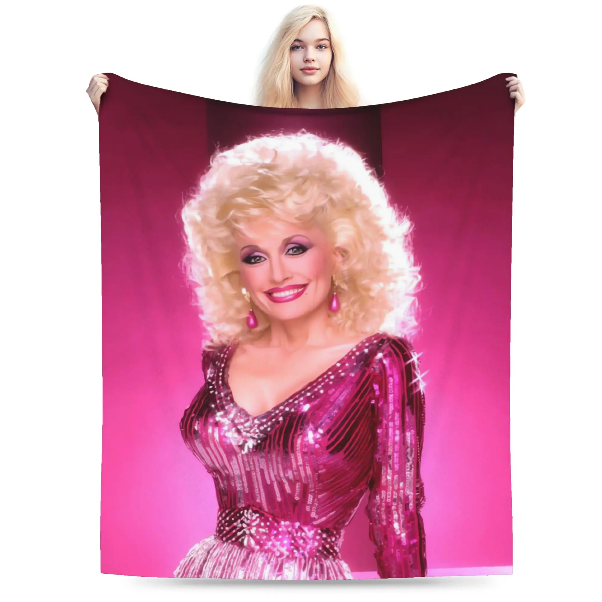 Super Soft Blanket Kids Camping Dollys Partons Bedding Throws Singer Tour Flannel Bedspread For Bedroom Print Sofa Bed Cover