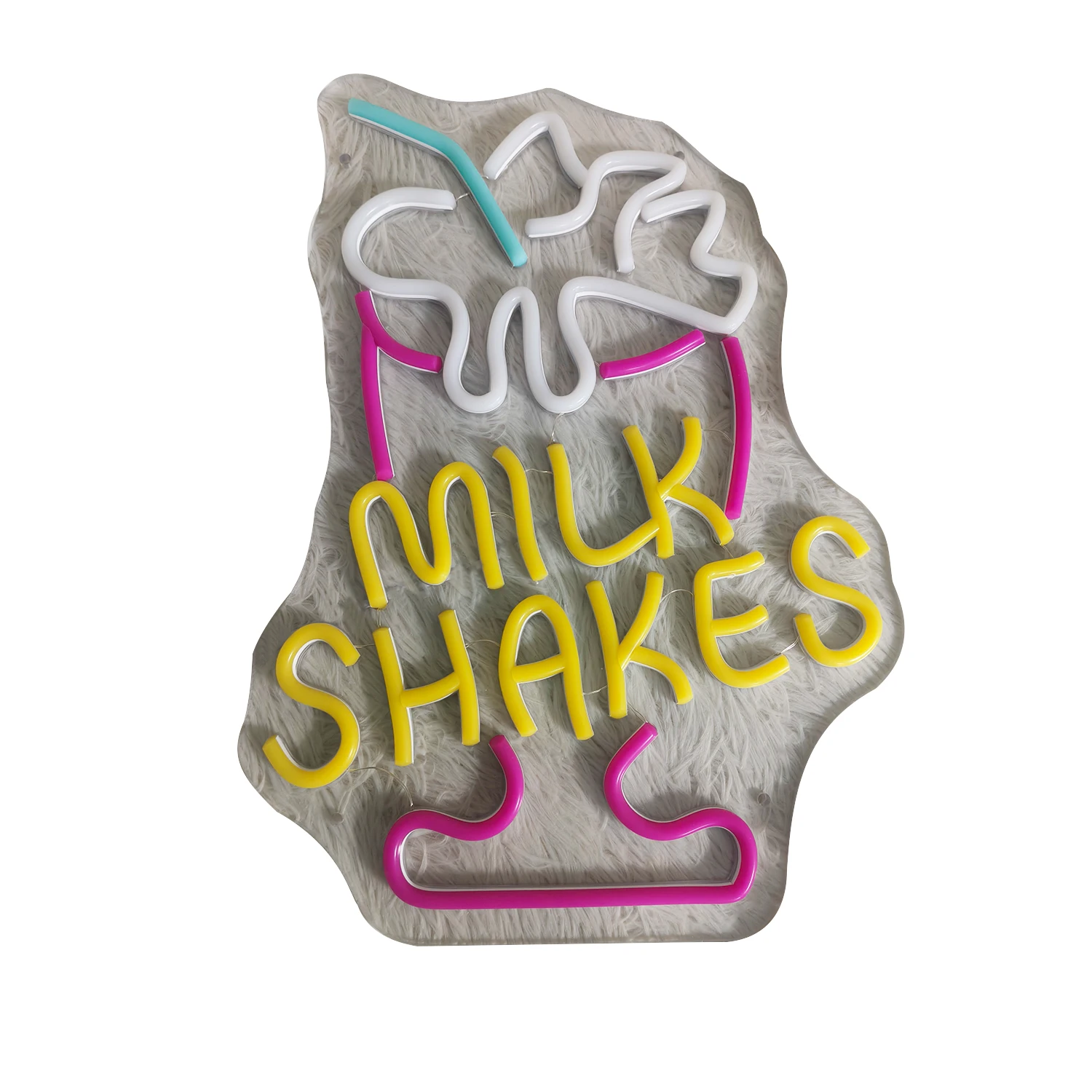 علامات باعثة للضوء النيون على شكل شاي الحليب LED، لوحات لافتات على شكل ضوء نيون أكريليك إبداعي