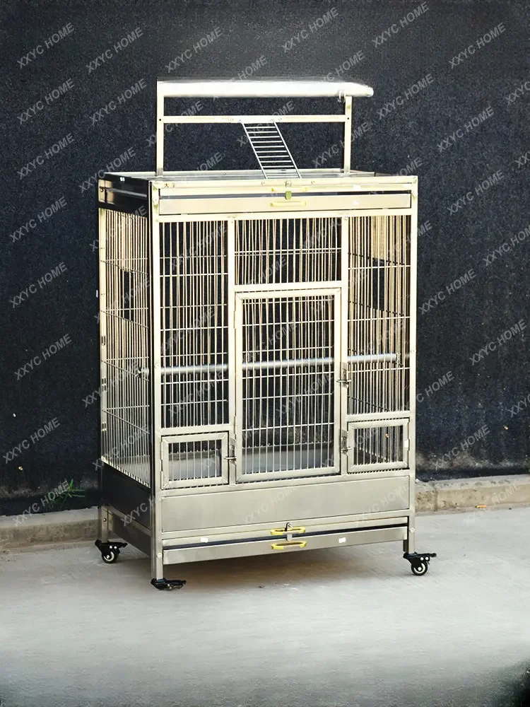 

TTS клетка для птиц из нержавеющей стали, тигровая кожа, Xuanfeng, высококачественная утолщенная клетка для шифрования, вилла, клетка для попугая, уличный дисплей, большая клетка