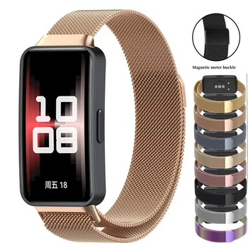 רצועת מליאנזה עבור שעון חכם Huawei Band 8-9 רצועת מתכת מגנטית צמיד אביזרים רצועת שעון Huawei Band 8 9