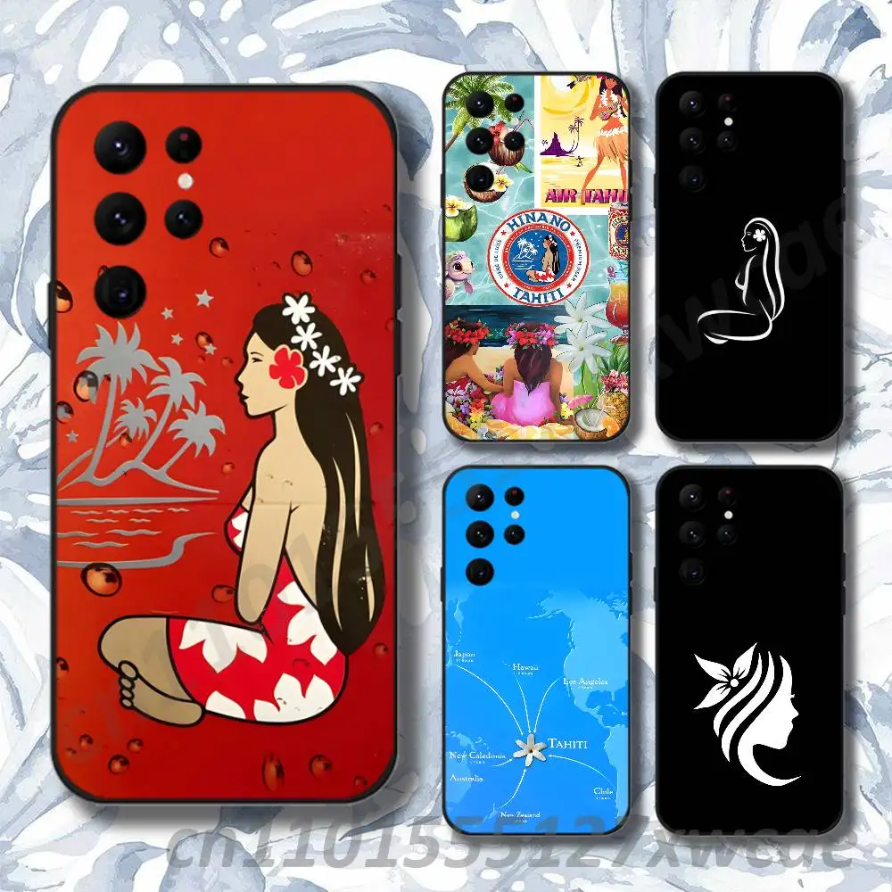 Hinano Tahiti Beach Sea Island Phone Case For Samsung S10,S21,FE,S21 ,S26,S25,S24,S23,Ultra,S9,S22,Plus Black Shockproof TPU