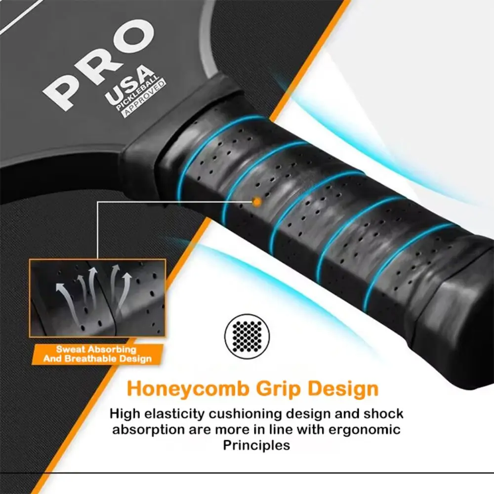 Moda T700 Pickleball Paddle 16MM Superficie smerigliata Racchette da pickleball Set Forniture di gioco professionali leggere in fibra di carbonio