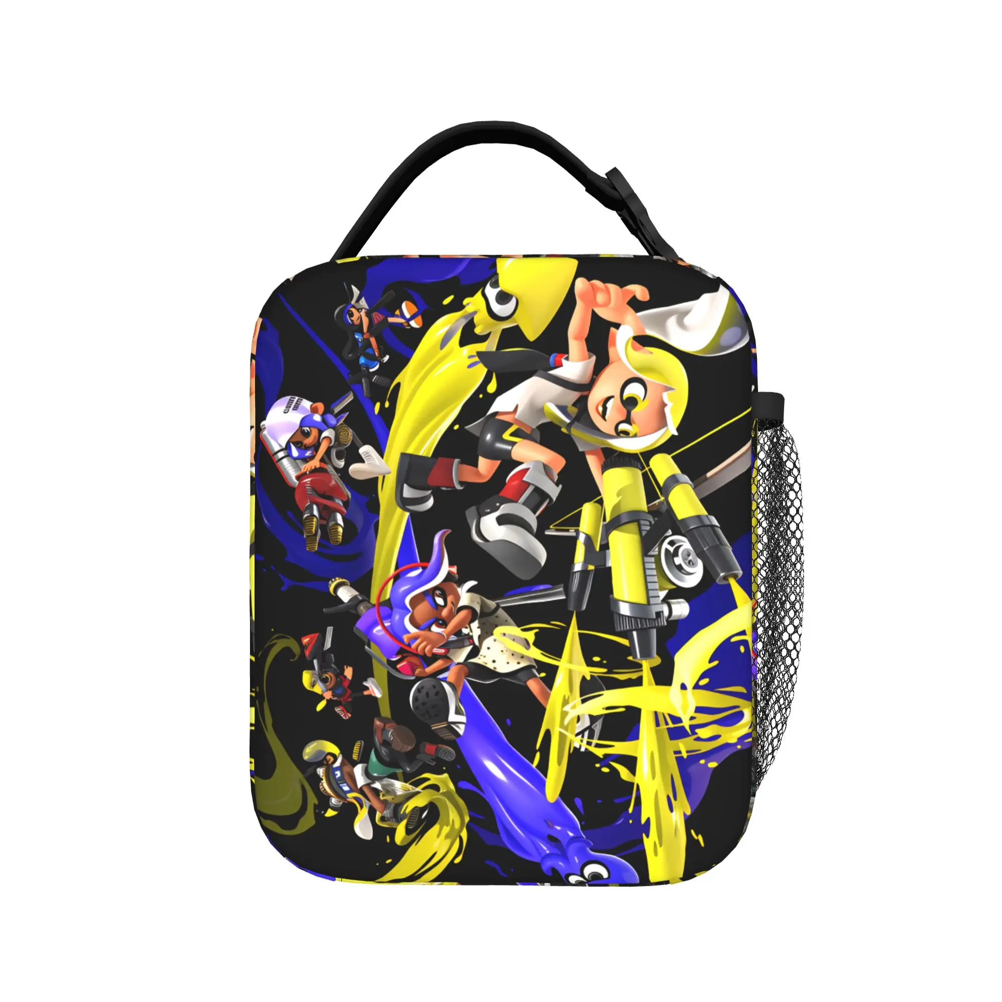 Splatoons Shoot Lunch Bag  Aesthetic Lunch Box For Girls Picnic Portable Insulated Cooler Bag Oxford Thermal Tote Handbags