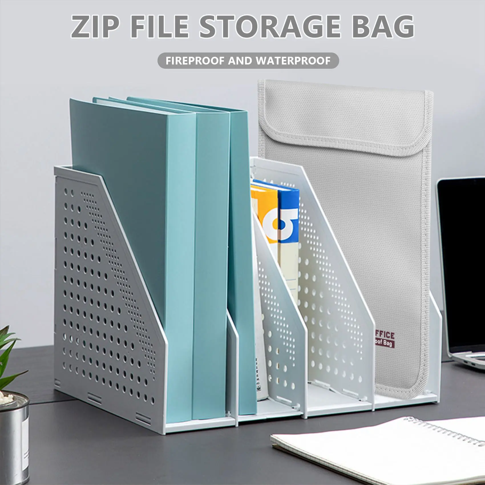 Document Case Cash Box Security Waterproof Fireproof Bag New