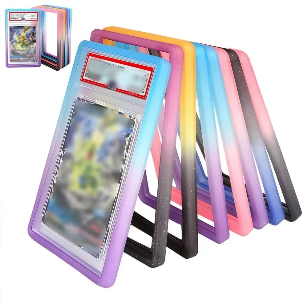 

PSA Trading Card Soft TPU Frame Tight Fit Matte 35PT Protective Case Lightweight Shock Absorption Rating Cards Holder