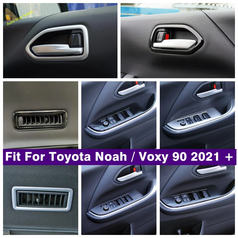 

Door Handle Bowl / Glass Lift Button Panel / Roof Air Vent Cover Trim For Toyota Noah / Voxy 90 2021 - 2023 Interior Accessories