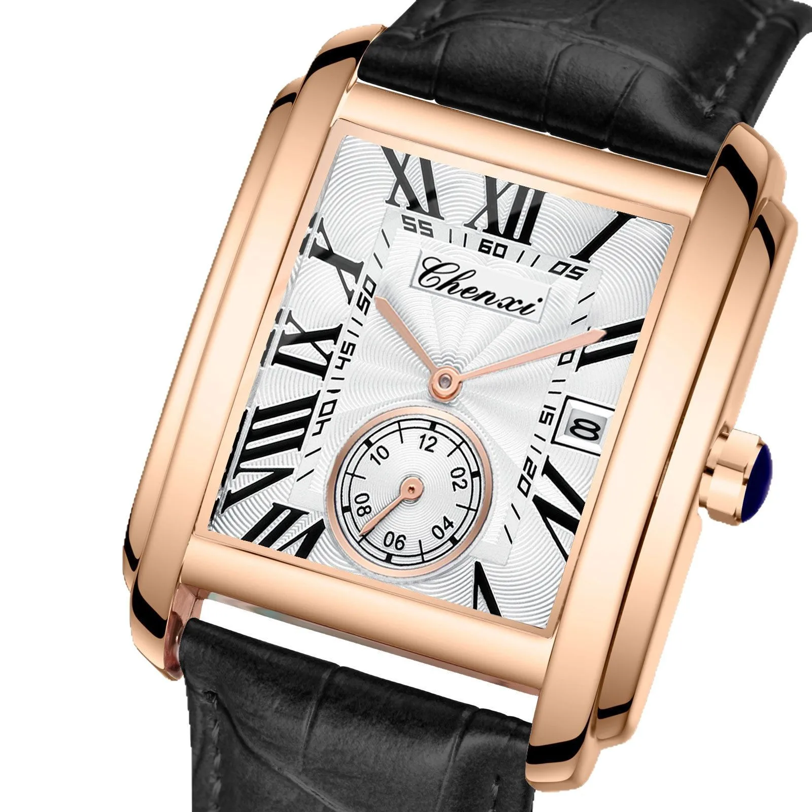 Горячие продажи, квадратные кварцевые часы, сплав, прямые часы с ремнем для мужчин