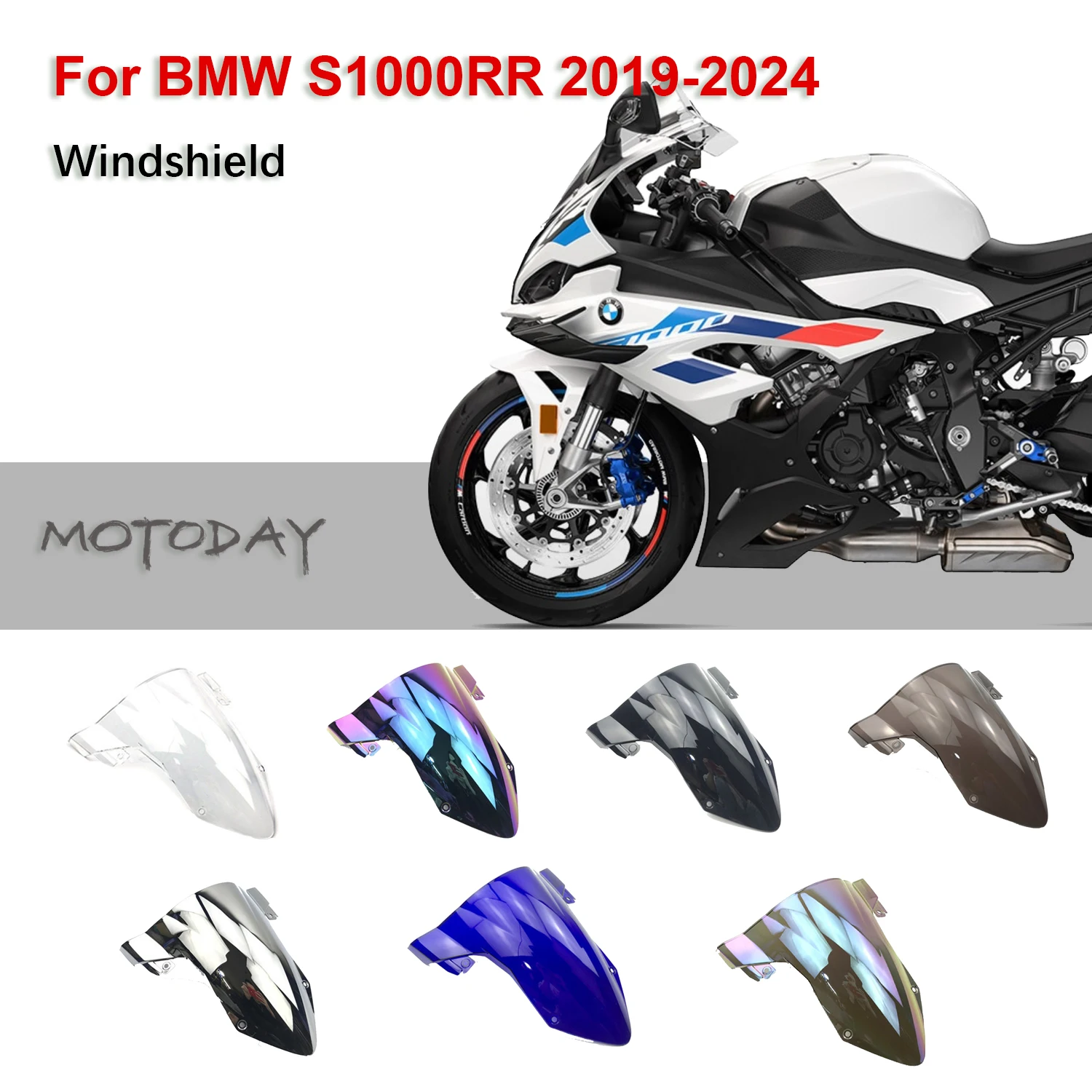 For BMW S1000RR 2019 2020 2021 2022 2024 Windshield Double Bubble S1000 RR Motorcycle Accessories