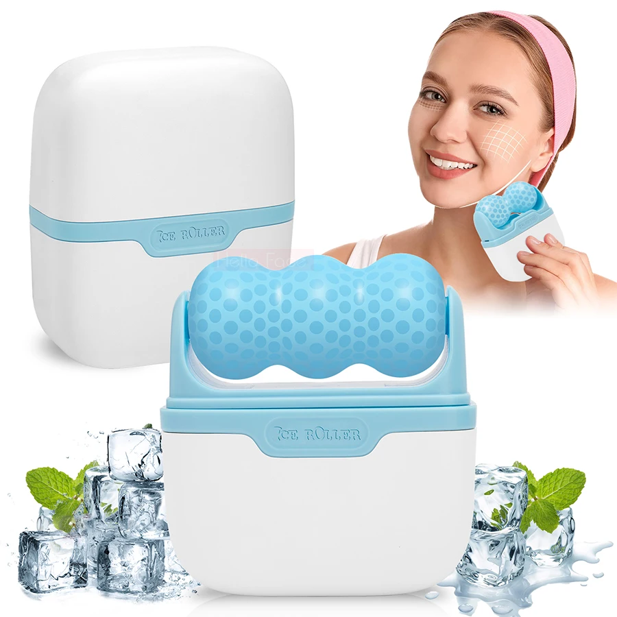 ICE ROLLER S30 Facial Massager Cool Skin Lifting Double Head Tool Face Lift Roller Pain Relief Face Skincare Beauty