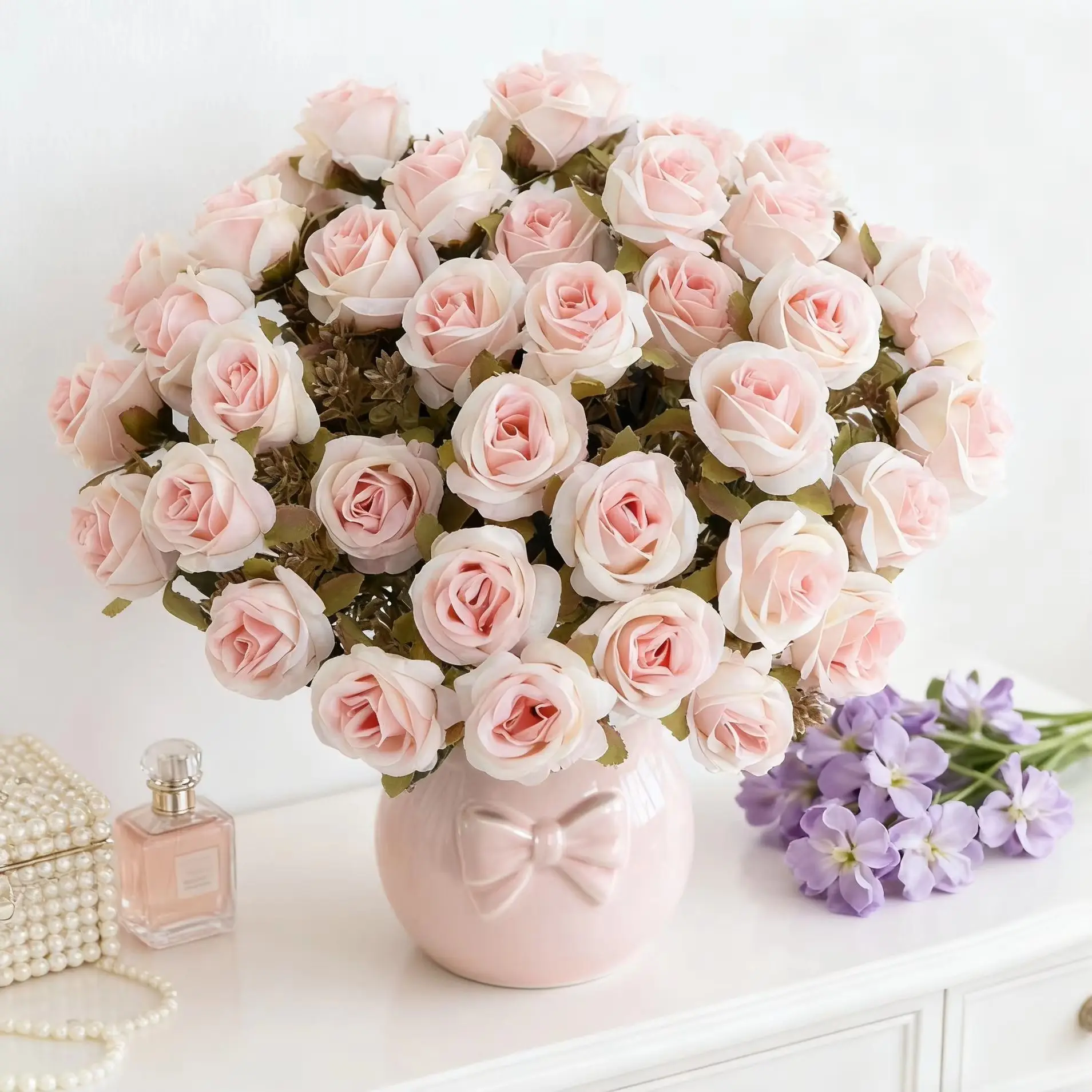 Seidenrose Künstliche Blume für Innenräume Bestseller Dekoration für Außenbereich Garten Hof Valentinstag Hochzeit Braut DIY Fotorequisiten