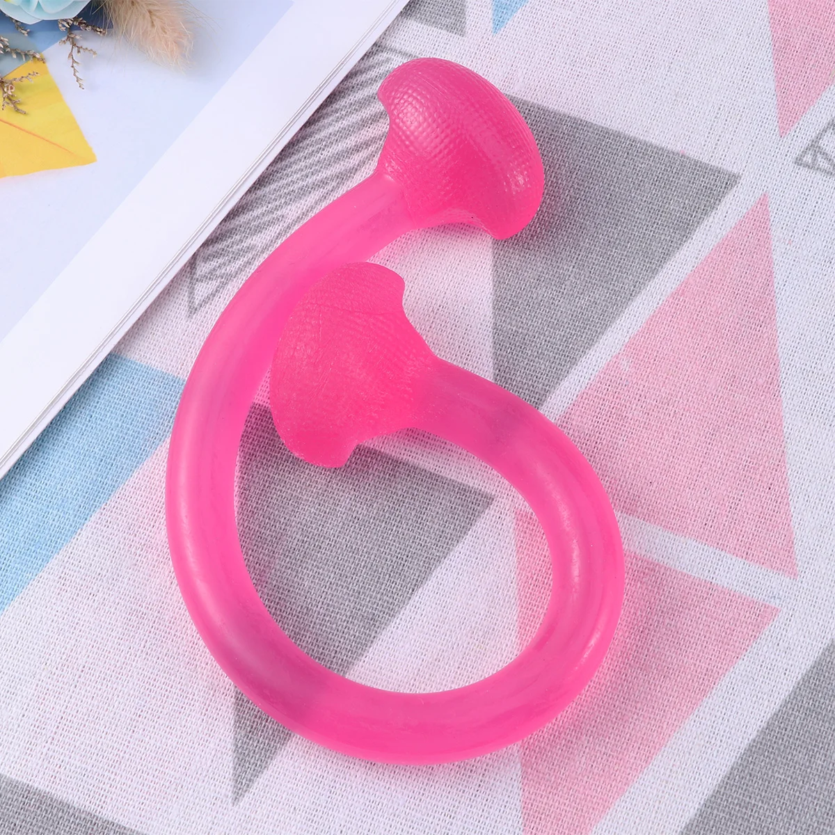 

Pink Jelly Color Multifunctional Resistance Band Elastic Pull Rope for Workout Yoga Pilates Stretch Band Exercises