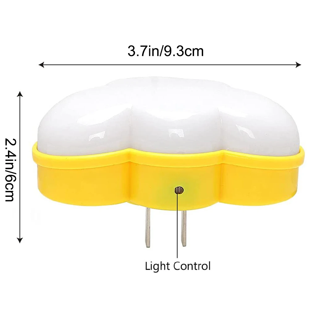 LED Plug In Smart Motion Sensor Night Lights Auto On/Off Cloud for Kids Bedroom Stair Hallway Kitchen Wall Lamps