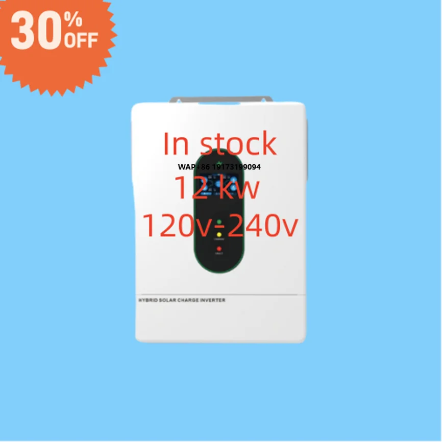 

Stock 12KW Hybrid Solar Inverter US Low Frequency Phase Separation 120V 240V Dual and Three Phase Outputs