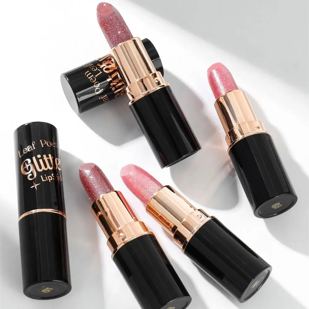 Rouge à lèvres métallique à paillettes, 6 couleurs, longue durée, imperméable, diamant nacré, maquillage hydratant, brillant à lèvres Sexy