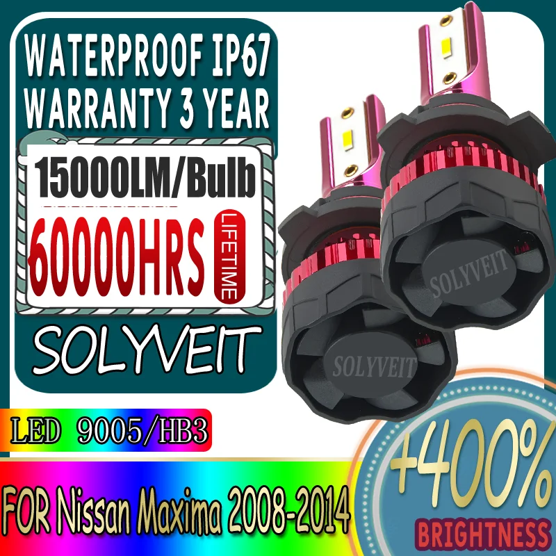 

60000 Hours Lifespan Reliable for Years Instant-On Headlight LED High Beam For Nissan Maxima 2008 2009 2010 2011 2012 2013 2014