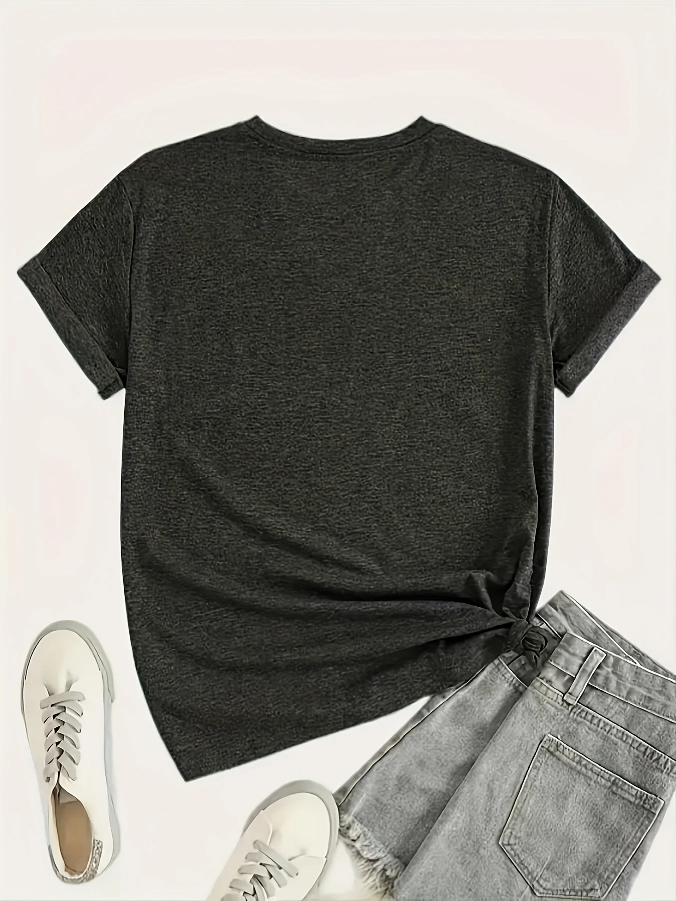 Friends Couple Print Crew Neck Short Sleeve T-Shirt for Women Spring/Summer New Style Pure Cotton Base Layer  graphic t shirts