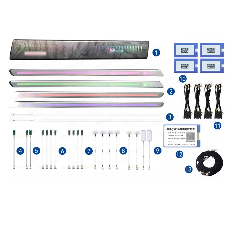 

Led Multi Colors Led Atmosphere Lights Car Ambient Light Kit For Audi Q3 2019-2025