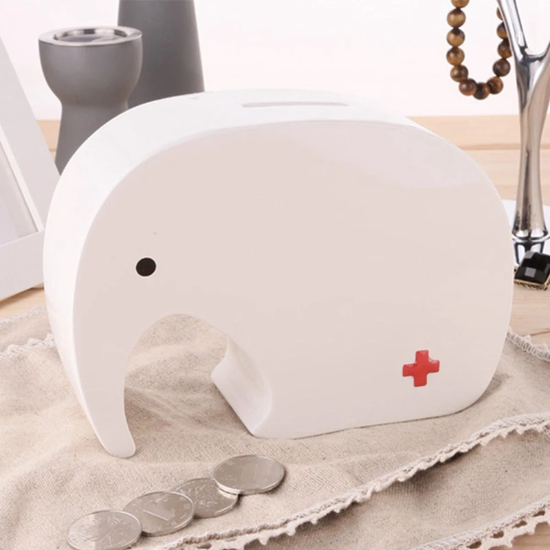 Coin Piggy Bank For Kids Box Metal Elephant Commemorative Money Bank Saving Box Children's Gifts Easy Install Easy To Use